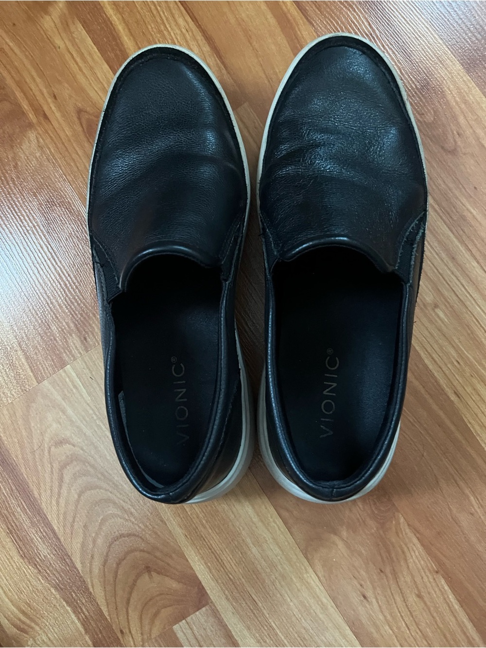 Women's black slip-on shoes